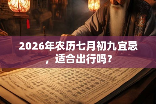 2026年农历七月初九宜忌，适合出行吗？