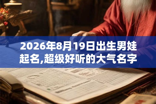 2026年8月19日出生男娃起名,超级好听的大气名字 2026年8月19日出生男娃起名,超级好听的大气名字