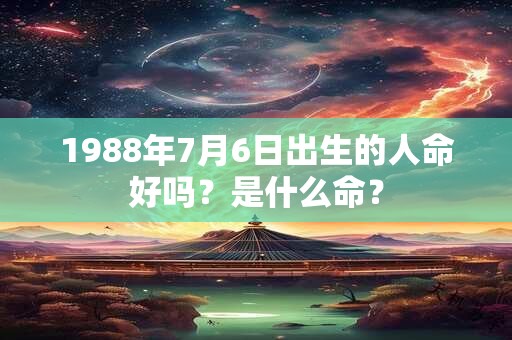 1988年7月6日出生的人命好吗?是什么命? 1988年7月6日出生的人命好吗?是什么命?
