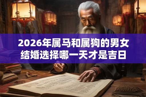 2026年属马和属狗的男女结婚选择哪一天才是吉日