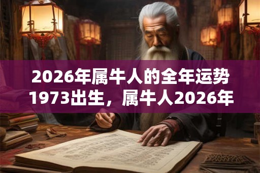 2026年属牛人的全年运势1973出生，属牛人2026年幸运色