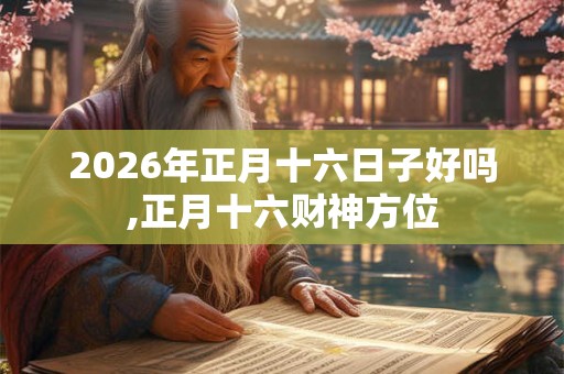 2026年正月十六日子好吗,正月十六财神方位