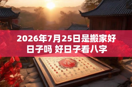 2026年7月25日是搬家好日子吗 好日子看八字