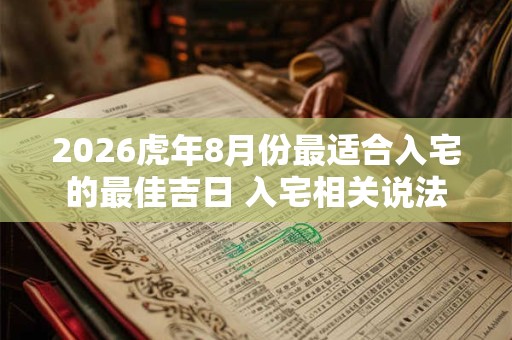 2026虎年8月份最适合入宅的最佳吉日 入宅相关说法