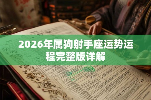 2026年属狗射手座运势运程完整版详解
