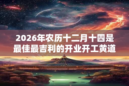 2026年农历十二月十四是最佳最吉利的开业开工黄道日子吗