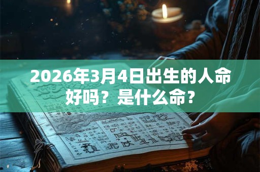 2026年3月4日出生的人命好吗？是什么命？