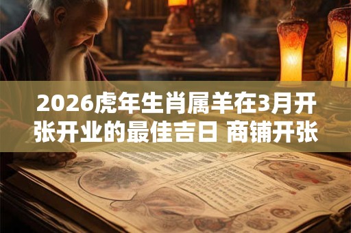 2026虎年生肖属羊在3月开张开业的最佳吉日 商铺开张吉日 2026虎年生肖属羊在3月开张开业的最佳吉日 商铺开张吉日