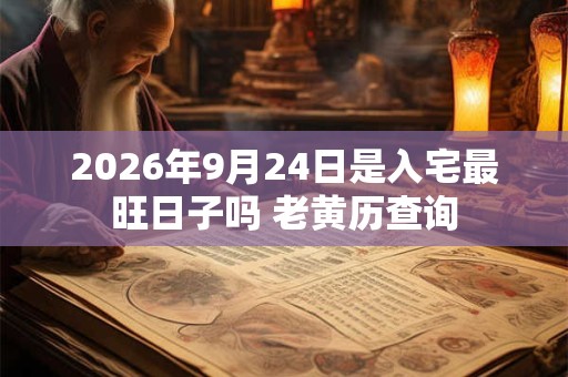2026年9月24日是入宅最旺日子吗 老黄历查询