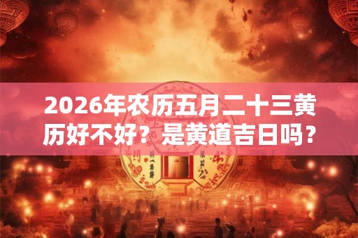 2026年农历五月二十三黄历好不好？是黄道吉日吗？