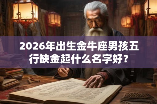 2026年出生金牛座男孩五行缺金起什么名字好？