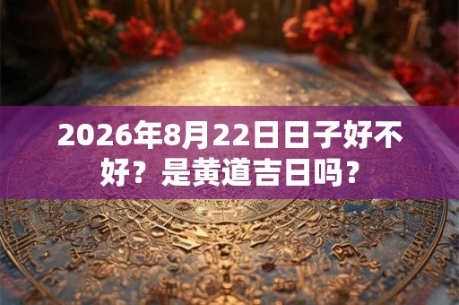 2026年8月22日日子好不好？是黄道吉日吗？