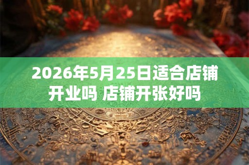 2026年5月25日适合店铺开业吗 店铺开张好吗 2026年5月25日适合店铺开业吗 店铺开张好吗