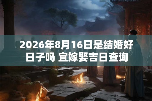 2026年8月16日是结婚好日子吗 宜嫁娶吉日查询 2026年8月16日是结婚好日子吗 宜嫁娶吉日查询