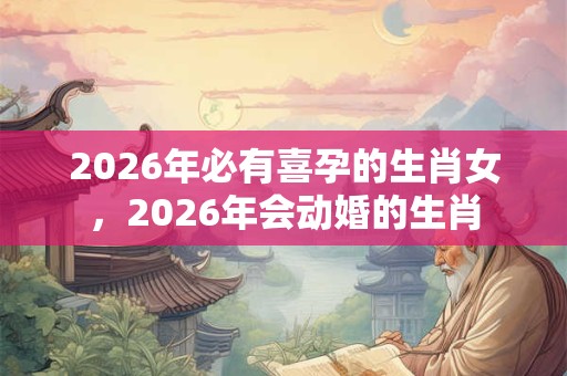 2026年必有喜孕的生肖女，2026年会动婚的生肖