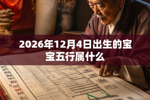 2026年12月4日出生的宝宝五行属什么