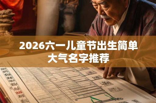 2026六一儿童节出生简单大气名字推荐 2026六一儿童节出生简单大气名字推荐