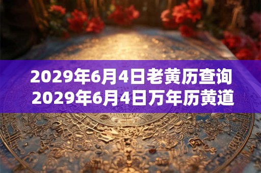 2029年6月4日老黄历查询 2029年6月4日万年历黄道吉日