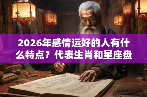 2026年感情运好的人有什么特点？代表生肖和星座盘点