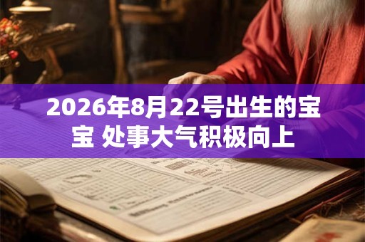 2026年8月22号出生的宝宝 处事大气积极向上