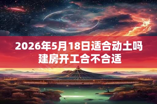 2026年5月18日适合动土吗 建房开工合不合适