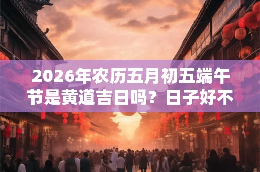 2026年农历五月初五端午节是黄道吉日吗？日子好不好？