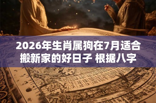 2026年生肖属狗在7月适合搬新家的好日子 根据八字查询 2026年生肖属狗在7月适合搬新家的好日子 根据八字查询