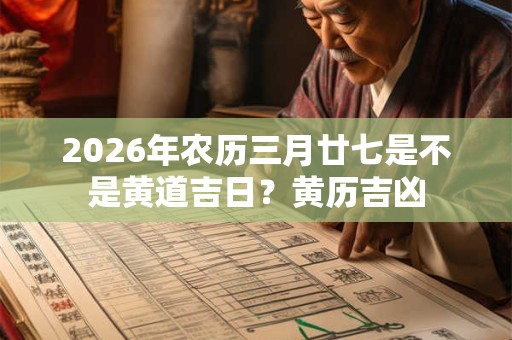 2026年农历三月廿七是不是黄道吉日？黄历吉凶