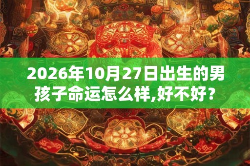 2026年10月27日出生的男孩子命运怎么样,好不好？