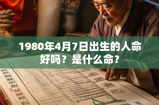 1980年4月7日出生的人命好吗?是什么命? 1980年4月7日出生的人命好吗?是什么命?