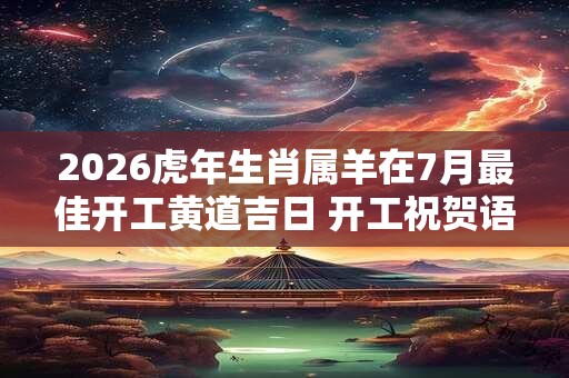 2026虎年生肖属羊在7月最佳开工黄道吉日 开工祝贺语大全 2026虎年生肖属羊在7月最佳开工黄道吉日 开工祝贺语大全