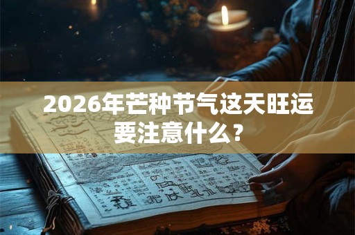 2026年芒种节气这天旺运要注意什么？