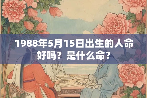 1988年5月15日出生的人命好吗?是什么命? 1988年5月15日出生的人命好吗?是什么命?