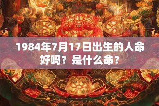 1984年7月17日出生的人命好吗?是什么命? 1984年7月17日出生的人命好吗?是什么命?