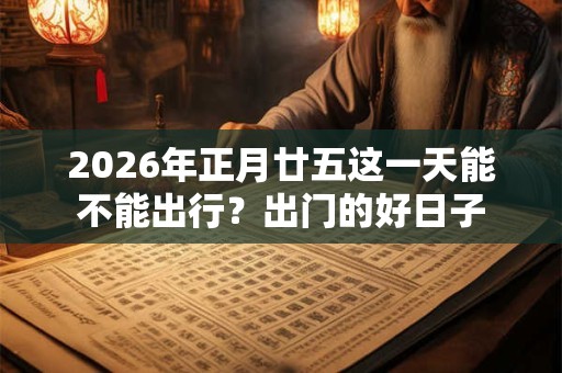 2026年正月廿五这一天能不能出行？出门的好日子