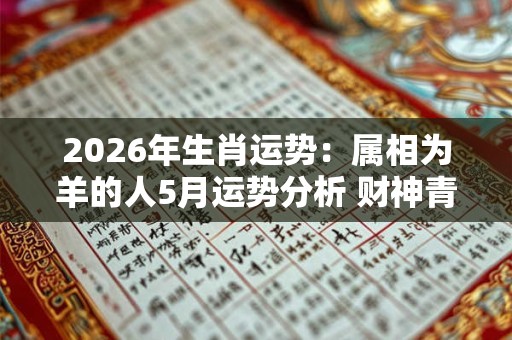 2026年生肖运势：属相为羊的人5月运势分析 财神青睐偏财旺