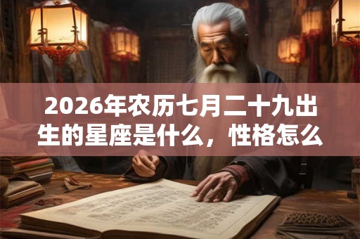 2026年农历七月二十九出生的星座是什么，性格怎么样？