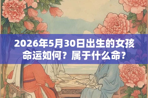 2026年5月30日出生的女孩命运如何？属于什么命？
