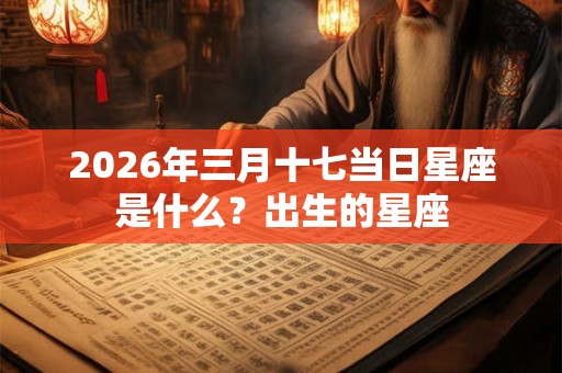 2026年三月十七当日星座是什么？出生的星座