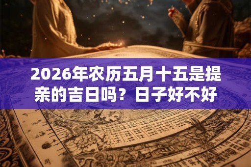 2026年农历五月十五是提亲的吉日吗?日子好不好 2026年农历五月十五是提亲的吉日吗?日子好不好