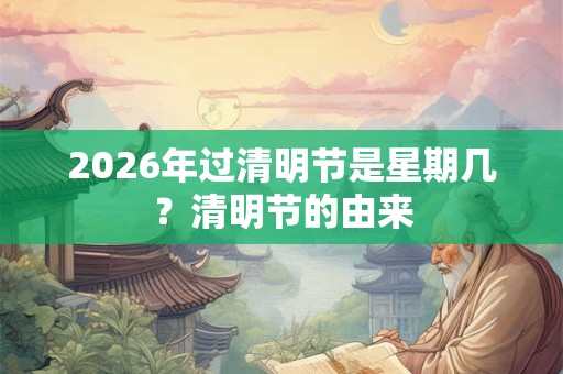 2026年过清明节是星期几？清明节的由来