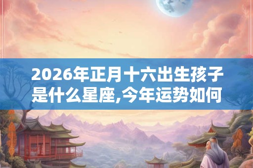 2026年正月十六出生孩子是什么星座,今年运势如何？