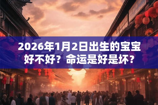 2026年1月2日出生的宝宝好不好?命运是好是坏? 2026年1月2日出生的宝宝好不好?命运是好是坏?