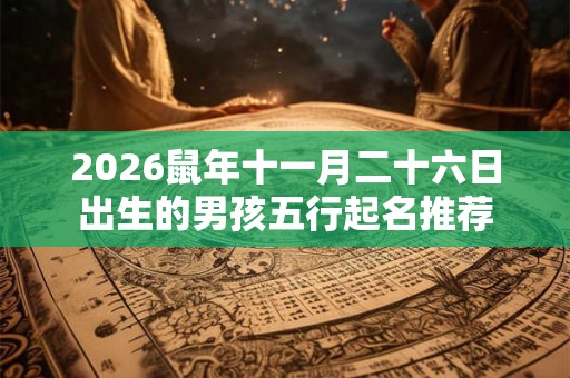 2026鼠年十一月二十六日出生的男孩五行起名推荐 2026鼠年十一月二十六日出生的男孩五行起名推荐