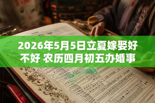 2026年5月5日立夏嫁娶好不好 农历四月初五办婚事好吗