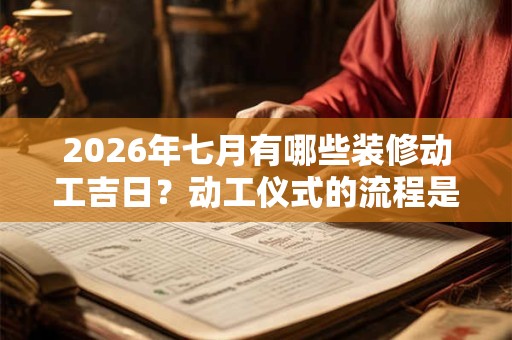 2026年七月有哪些装修动工吉日?动工仪式的流程是什么? 2026年七月有哪些装修动工吉日?动工仪式的流程是什么?