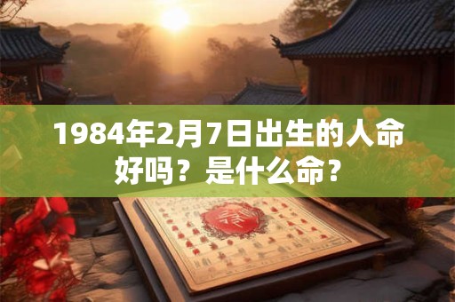 1984年2月7日出生的人命好吗？是什么命？