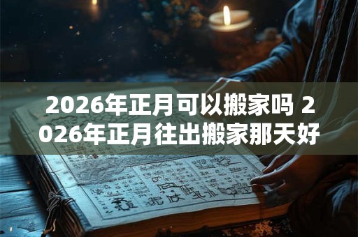 2026年正月可以搬家吗 2026年正月往出搬家那天好