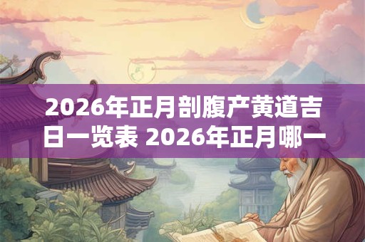 2026年正月剖腹产黄道吉日一览表 2026年正月哪一天生孩子好 2026年正月剖腹产黄道吉日一览表 2026年正月哪一天生孩子好