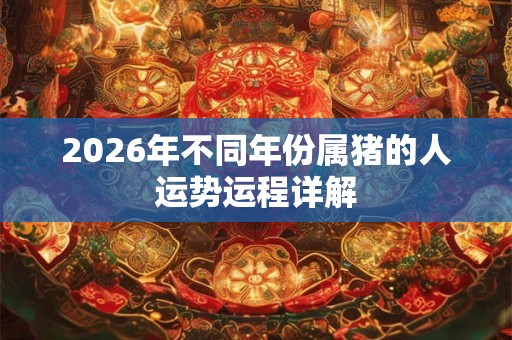 2026年不同年份属猪的人运势运程详解